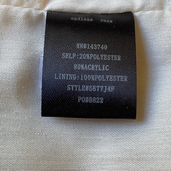 Endless Rose jacket, faux fur cream blush pink and mauve color block,size medium - Picture 7 of 8